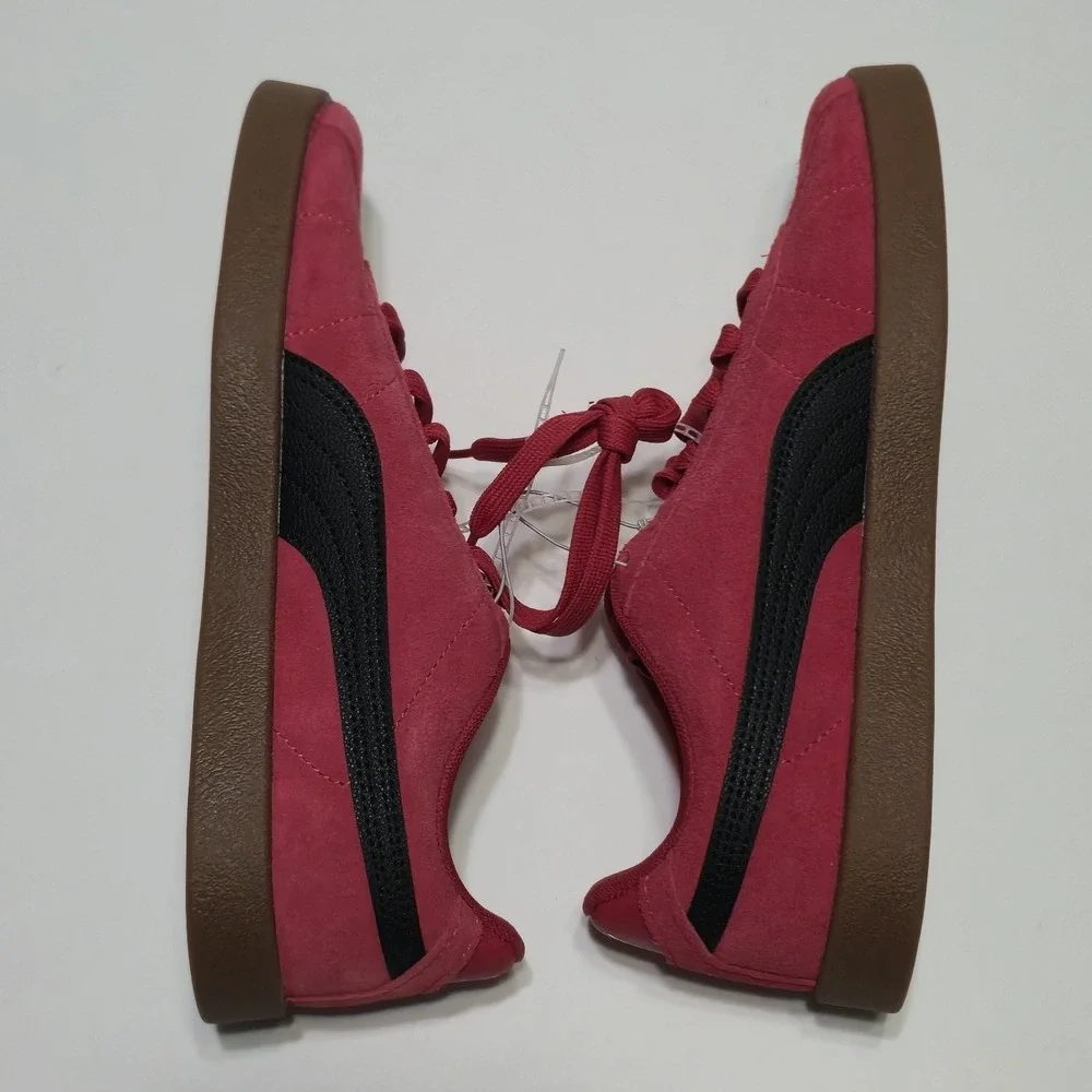 Puma Club II Era Red Suede Black Casual Shoes Sneaker Youth US 5 Big Kid